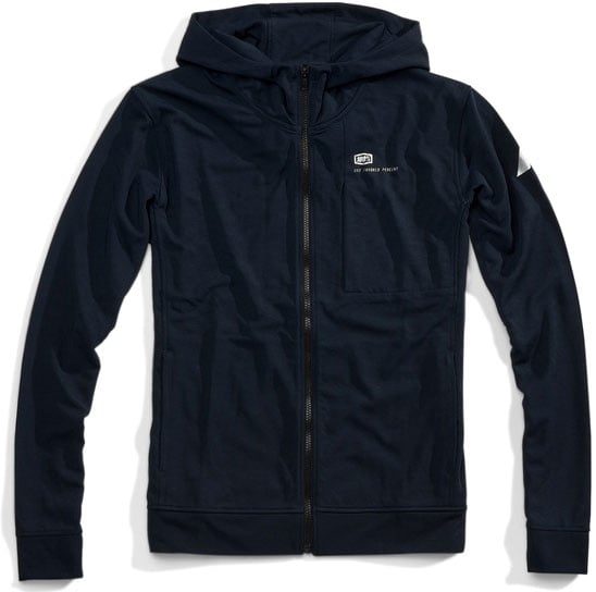 100 Percent Z-Tech Regent Fleece, zip à capuche - Bleu Foncé - M