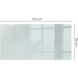Tulup Tischplatte 100 x 50 cm Glas transparent
