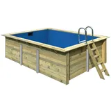 Karibu Holzpool Roma 353 x 400 x 124 cm (Set, 6-tlg)