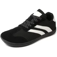 ZEPYFXIT Unisex Barfußschuhe Damen Herren Minimalistische Barfuss Schuhe Atmungsaktive Barfussschuhe Bequeme Turnschuhe Breite Zehenbox, Schwarz, 40 EU - 40 EU