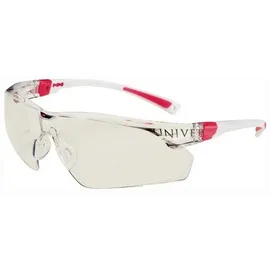 Univet Schutzbrille 506 UP EN 166,EN 170 Bügel weiß rosa,Scheibe klar PC