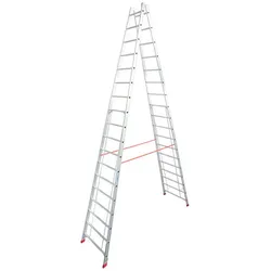 KRAUSE Sprossen-Doppelleiter »STABILO«, Anzahl Sprossen: 36, aus Aluminium - silberfarben