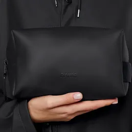 Rains Wash Bag Kleine Kulturbeutel, Erwachsene, Unisex, 01 Schwarz (Schwarz), Einheitsgröße