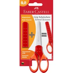 FABER-CASTELL Schulschere GRIP, rot