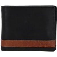 Fossil Brieftasche für Herren Quinn, 100% Leder Bifold schwarz 11,4 cm L x 2,5 cm B x 9,5 cm H ML3653001