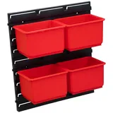 QBRICK System Container Set Nr. 1 Werkstattwand 39 x 35 cm mit 4 Behältern für System ONE und