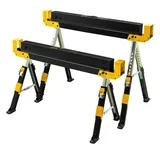COSTWAY Sägebock, 1180 kg max. Belastbarkeit, 9-fach höhenverstellbar gelb|schwarz