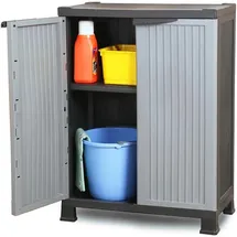 vidaXL Kunststoffschrank 0,68 x 0,39 x 0,92 m grau