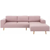 Home Affaire Ecksofa »Lasse L-Form«, im scandinavischen Stil mit Holzfüßen rosa