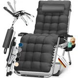 Kesser 23398 Sonnenliege 77 x 72 x 180 cm schwarz