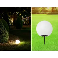 MeineWunschleuchte LED Kugelleuchte für den Garten Strom Ø38cm Dekokugel