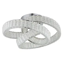 GLOBO Deckenleuchte 1 LED Kristalle silberfarben