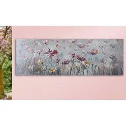 GILDE Leinwandbild »Blütenwiese«, (1 St.), handbemalt, dekorativ im Wohnzimmer & Schlafzimmer GILDE Farbe Bild(er): bunt