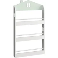 [en.casa] Kinderregal Vipsali 106 x 60 x 12 cm MDF mintgrün/weiß