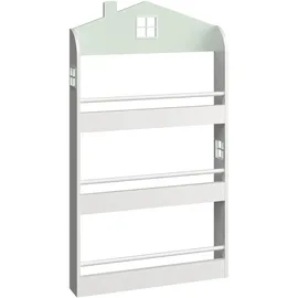 [en.casa] Kinderregal Vipsali 106 x 60 x 12 cm MDF mintgrün/weiß