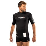 CRESSI Dive Center Man Rash Guard Short/SL - Protective Kurzarm Schwarz Rash Guard für SUP und Wassersport,L/4 (52), Herren