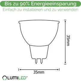 Lumiled LED-Lampe 6x MR11 2,5W GU4 warmweiß 3000K 6 St.
