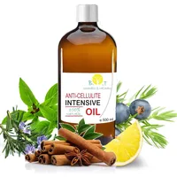 B.O.T cosmetic & wellness 100% Natürlich Anti Cellulite-Öl 500 ml Massageöl, Cellulite Massagegerät. Penetrieren Sie 6 Mal besser als Cellulite Creme. Mit ätherischen Ölen. Straffendes Körperöl Body Oil