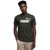 Puma Essentials 2 Color No. 1 Logo T-Shirt dunkelgrün M