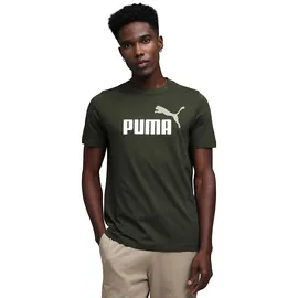 Puma Essentials 2 Color No. 1 Logo T-Shirt dunkelgrün M