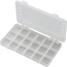 TRU Components Sortimentskasten Kunststoff 195 x 100 x 13 mm transparent