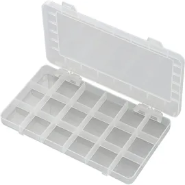 TRU Components Sortimentskasten Kunststoff 195 x 100 x 13 mm transparent