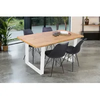 Möbelliebling Esstisch Baumkante Holz-Optik Wildeiche 160 x 85 U-Gestell
