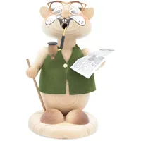 Kuhnert - Erzgebirgische Holzkunst Räuchermann Räucherfigur Hamster 18cm - Opa