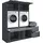 laundreezy Mehrzweckschrank-Set 186 x 200 x 68 cm Grau