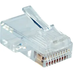 InLine Modularstecker - 10P10C zum Crimpen (Westernstecker) auf Flachkabel - 10e