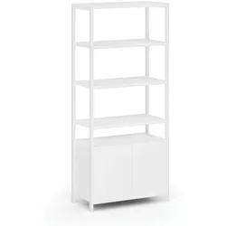 HOME OFFICE Regalwand mit Schrank mit Türen, weiß