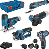 Bosch 12V Akku Werkzeug Set 5tlg, GSR+GOP+GHO+GWS+GST |3 Akkus & XL-BOXX