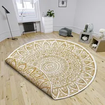 freundin Home Collection Lilja Wendeteppich Ø 100 cm Gelb