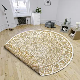 freundin Home Collection Lilja Wendeteppich Ø 100 cm Gelb