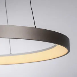 Paul Neuhaus Pendelleuchte Hoop, braun Ø rost, für Wohn- / Esszimmer, Metall, Modern - 57 cm - 57 cm - 180 cm