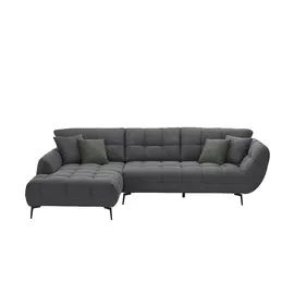 bobb Eckcouch Flachgewebe 3-Sitzer Grün