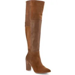 Braune Stiefel Damiss Elegante Lederschuhe Mit Absatz, 39
