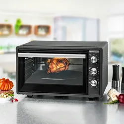 ROMMELSBACHER Back & Grill Ofen BG 1620, 37 l., Ober-/Unterhitze, Umluft, Grill, Drehspieß, Doppelverglasung, 3 Einschubebenen, Backraumbeleuchtung