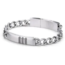 FYNCH-HATTON Curb Chain Armband silber 18,5 cm