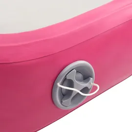 vidaXL Aufblasbare Gymnastikmatte mit Pumpe 800x100x15 cm PVC Rosa