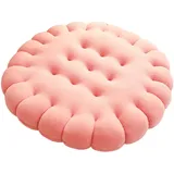 MagiDeal Keksförmiges Kissen, Bodenkissen, einfaches Keks-Meditationskissen, Sitzkissen für Spielzimmer, Sitz, Balkon, ROSA, RUNDEN