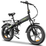 K KAISDA ENGWE M20 E-Bike klapprad, Elektrofahrrad mit 20"×4.0" Fat Tire 48V 13Ah Lange Reichweite bis 100KM, 7-Gang-All-Terrain Ebike (grün|)