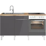 OPTIFIT Küchenzeile Lilly2 160 cm schwarz