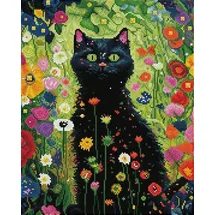 needle art world Diamond Painting Katze im Garten