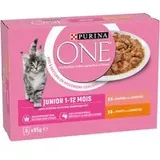 PURINA ONE Junior 8 x 85 g - Huhn & Lachs