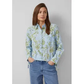 s.Oliver Hemdbluse mit Schleifendetail Blau/Grün 46