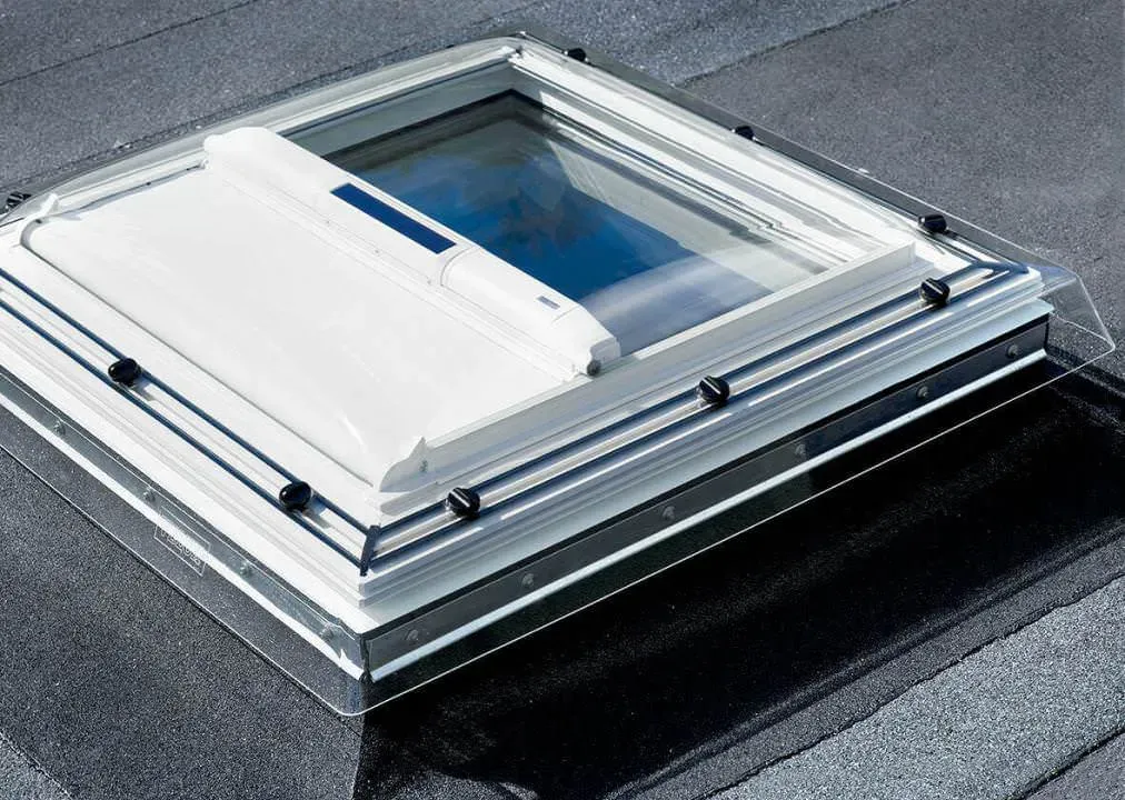VELUX Solar-Hitzeschutz-Markise für Flachdach-Fenster MSU 150080 5070WL Weiß transp. Solar