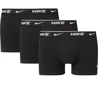 Nike Herren Everyday Cotton Stretch Trunks 3Pk, black/black/black XS
