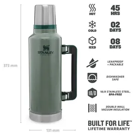 Stanley Classic Legendary Bottle 2 QT hammertone green 1,9 l