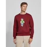 Sweatshirt mit Rundhalsausschnitt, Bordeaux, XL